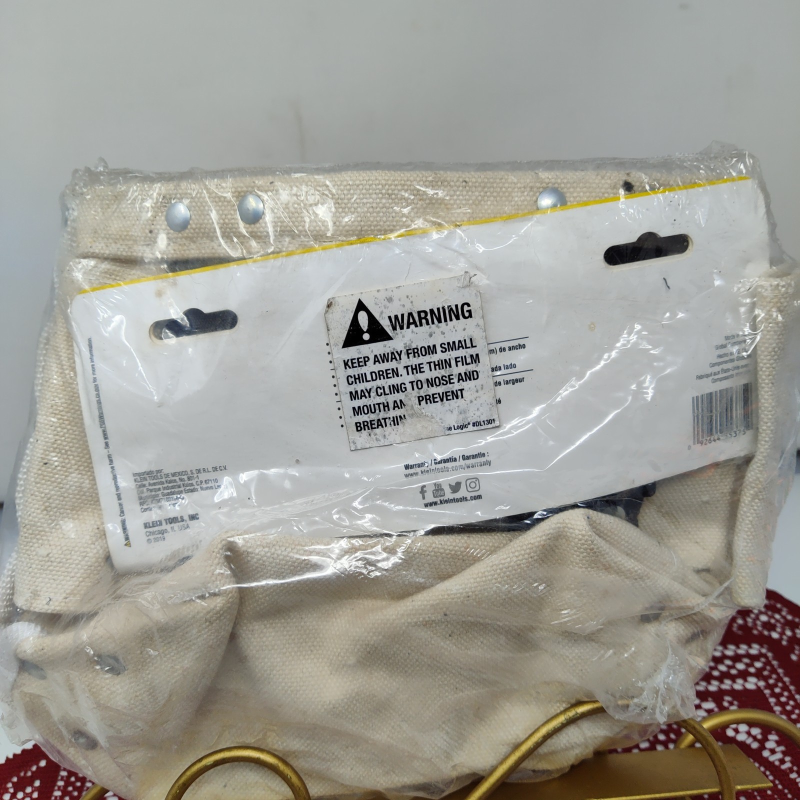 Klein Tools 5416 Bull-Pin and Bolt Bag, Canvas with Loops Brand New Sealed