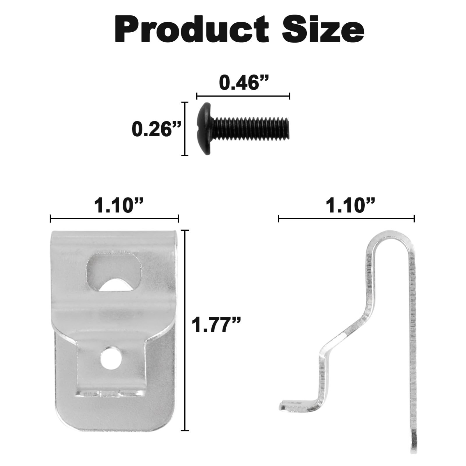 Stainless Steel Belt Clips Kit – 10PCS Tool Hooks with Screws for Power Tools
