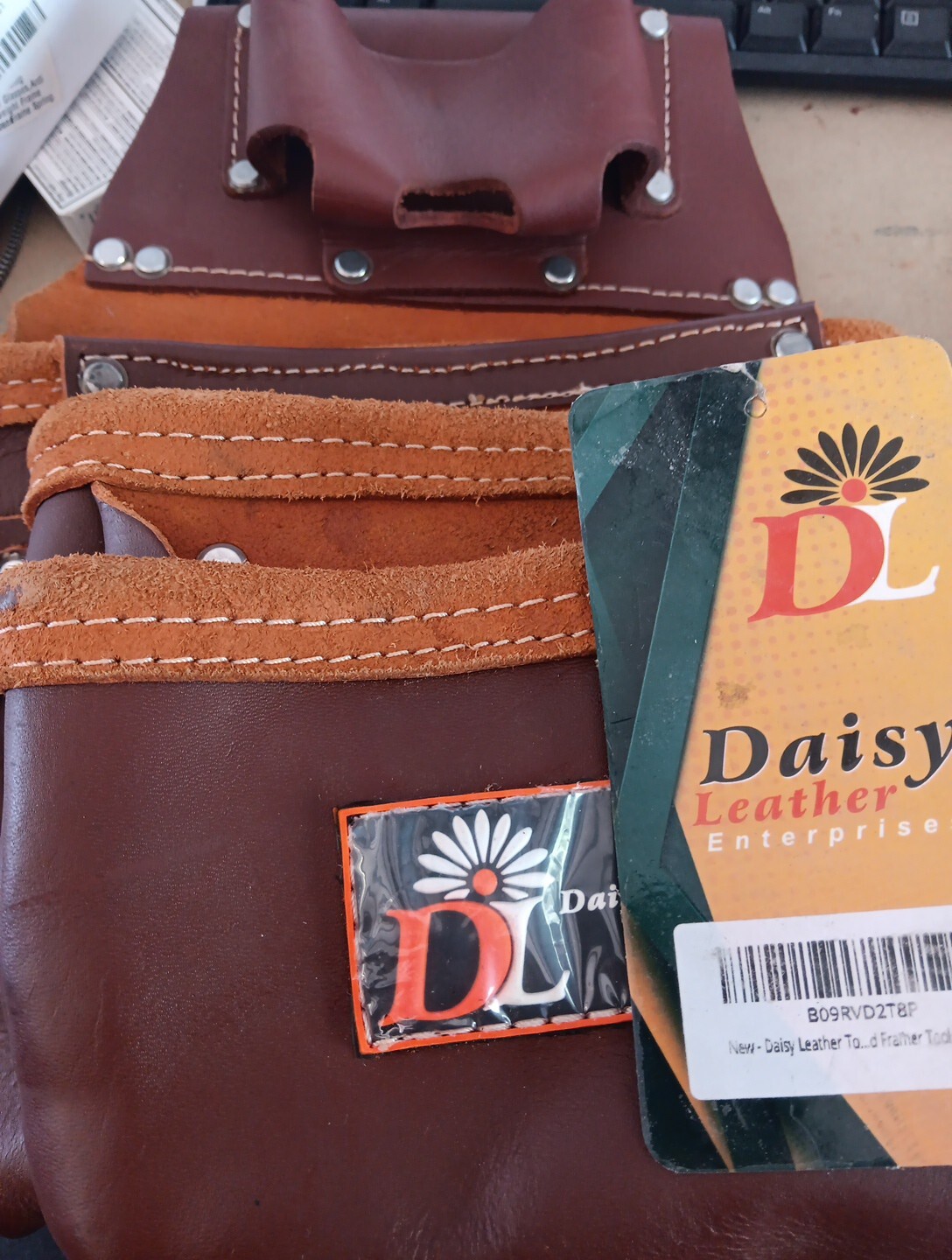 Daisy Leather Tool Bag Pro 505, 13 Pockets Multi Purpose Tool Organizer B6
