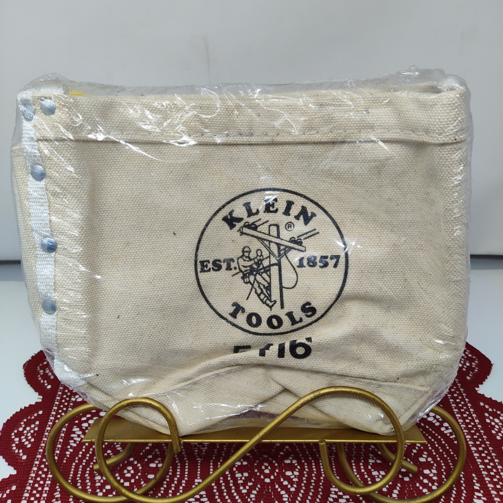 Klein Tools 5416 Bull-Pin and Bolt Bag, Canvas with Loops Brand New Sealed