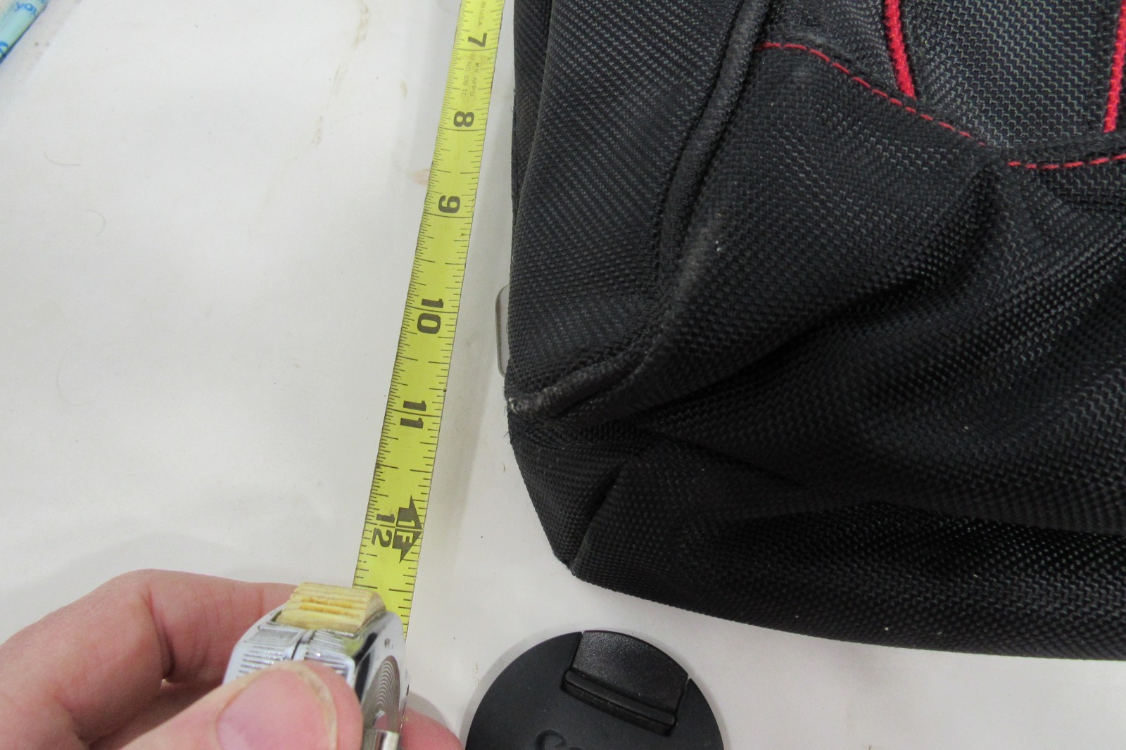 Husky Maintenance Tool Belt Pouch 3-Pocket Polyester Black Back Flap Design