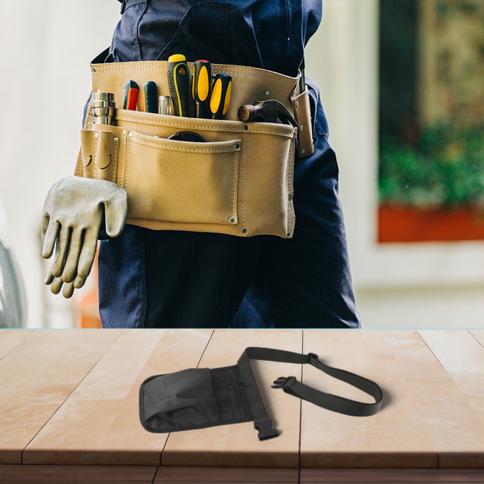 Lightweight Waterproof Waist Bag with Various Pockets for Organization
