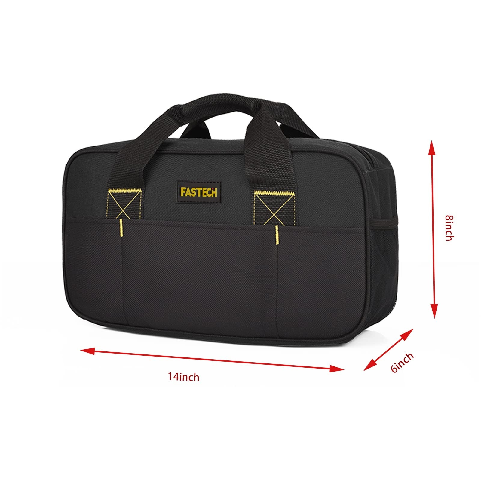 14 Inch Small Tool Bag Wide Mouth Waterproof Organizer Electrician Black/Blue