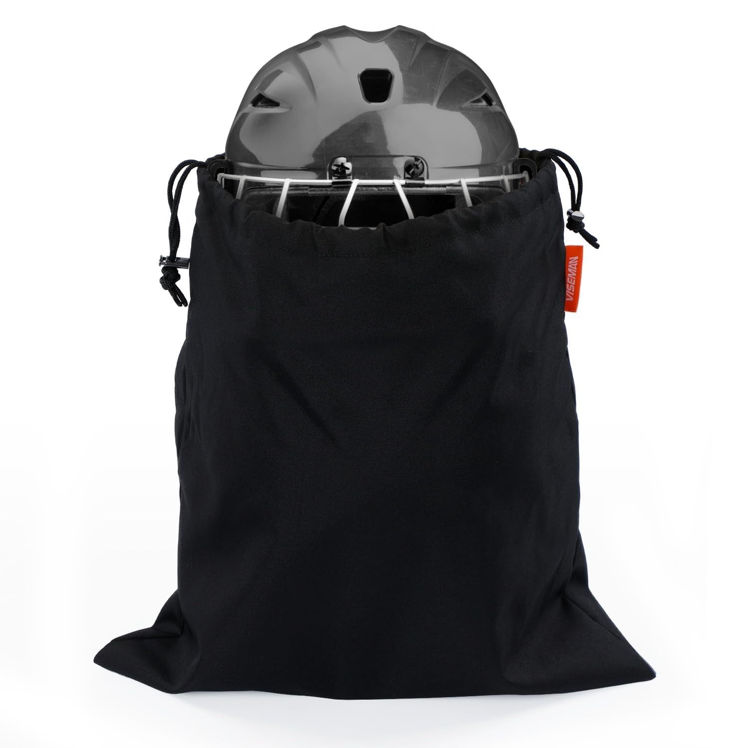 FleeceLined Helmet Bag, WaterResistant Polyester, Drawstring Locking, 15×16″