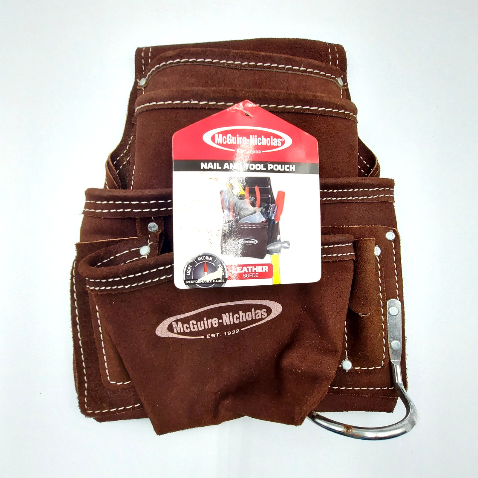NEW with tags McQuire Nicholas Tool & Nail pouch Leather 10 pocket