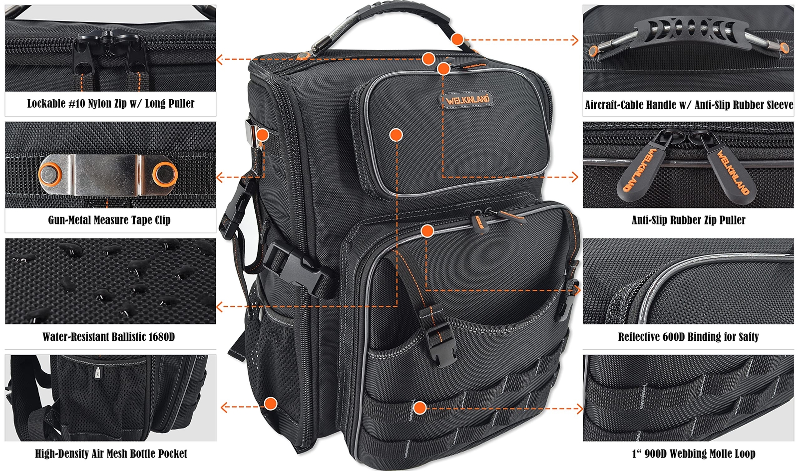 Fullopen Tool Backpack Tool Bag Backpack Tool Backpack Bag Tool Back Pack Tool B