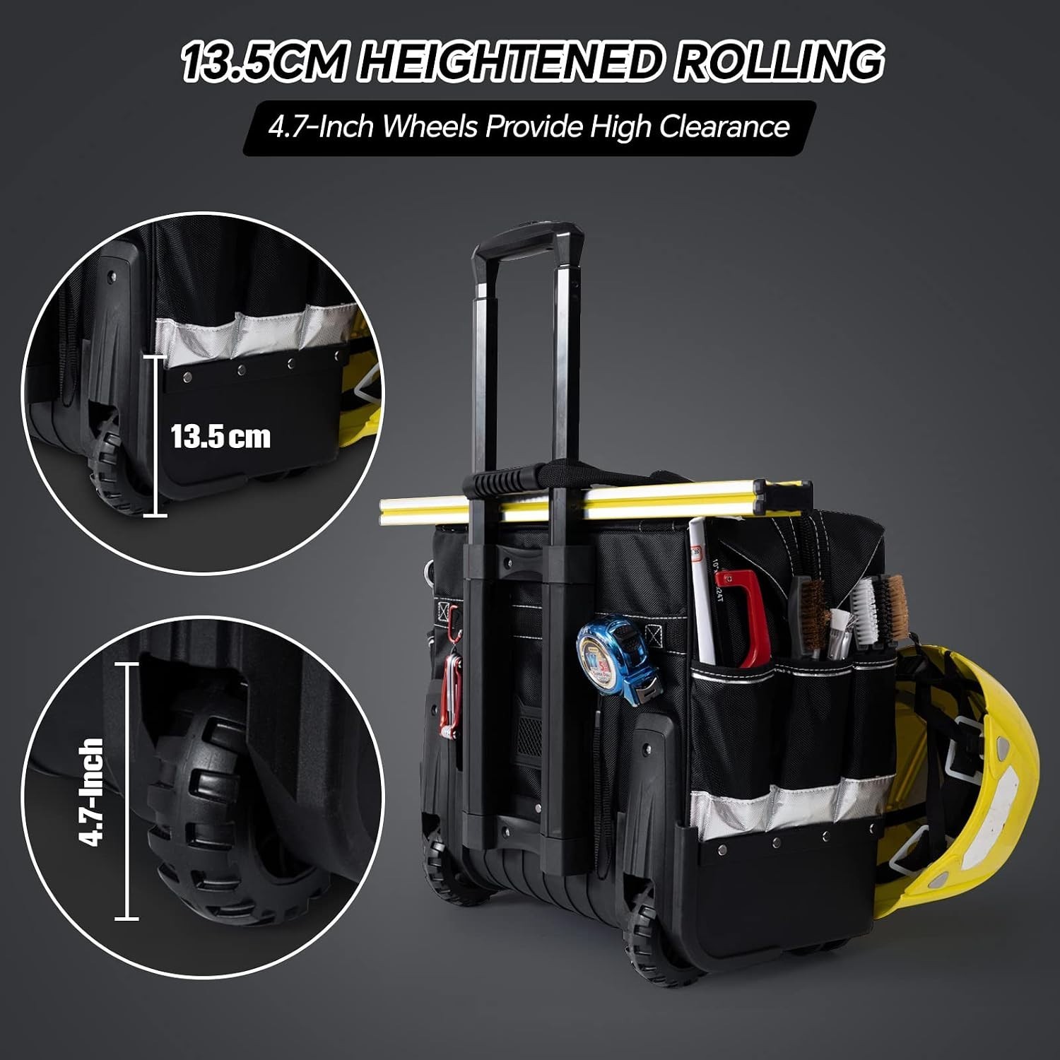 Durable 18” Tool Bag with Large Wheels – Waterproof for Ultimate Protection