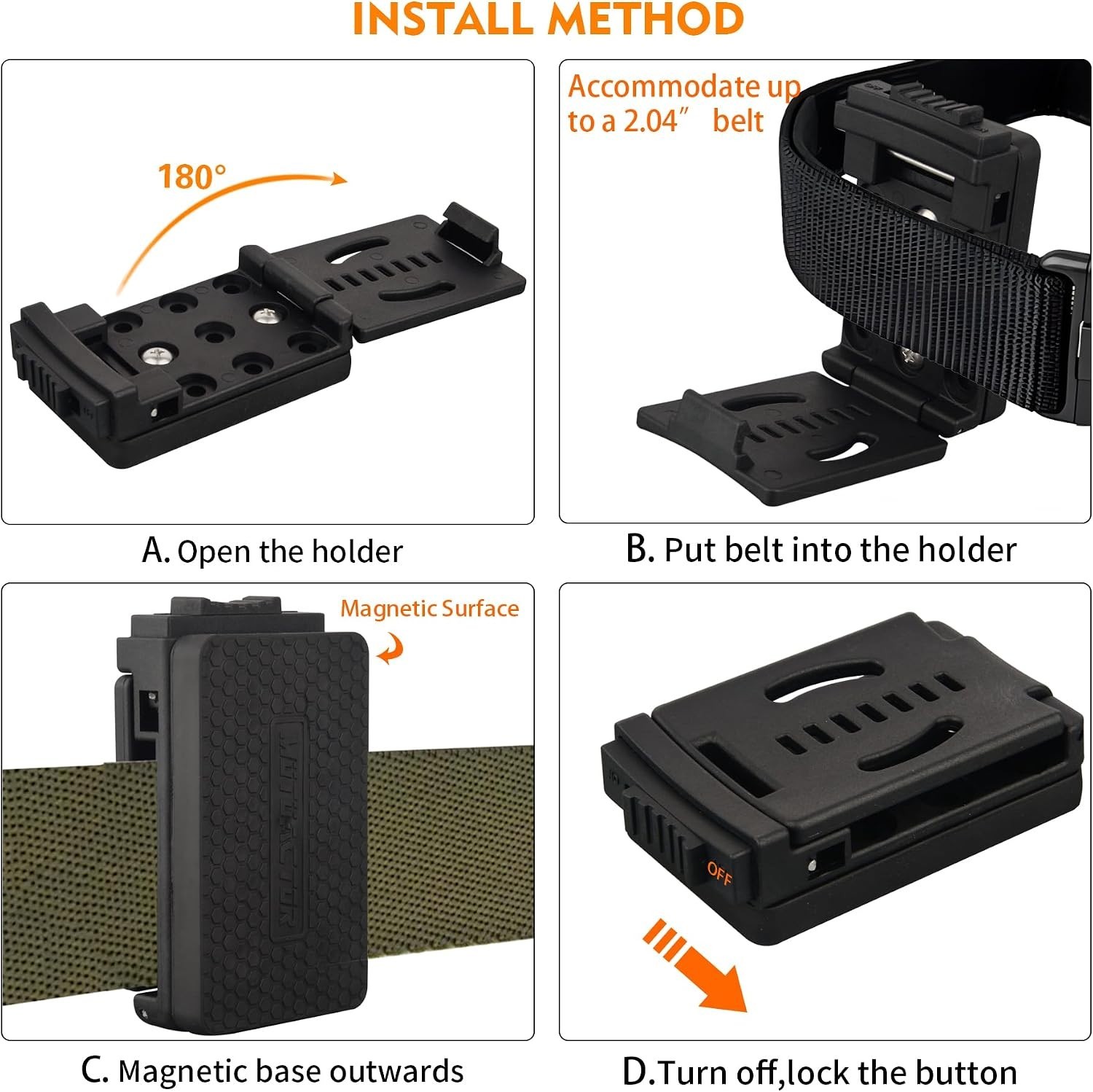 Heavy Duty Magnetic Tool Belt Clip