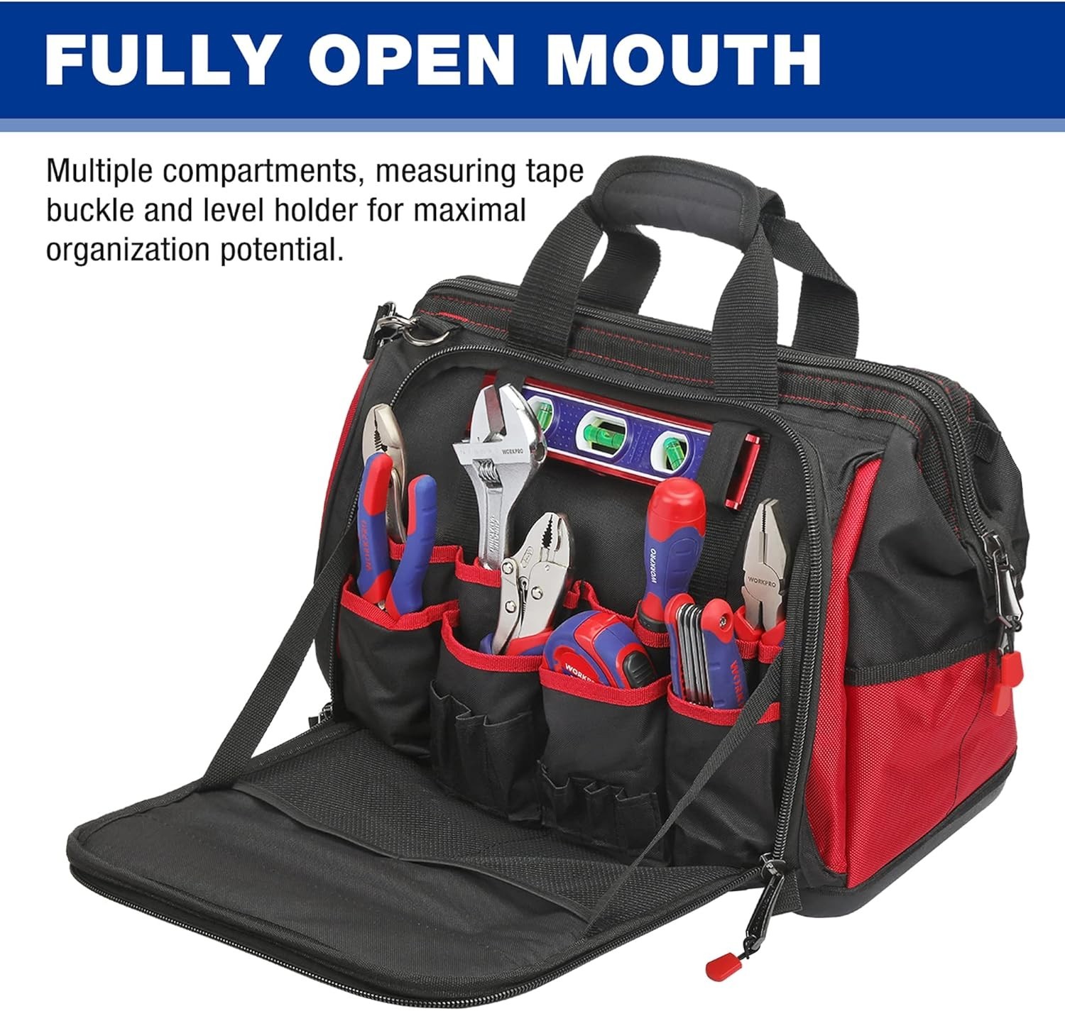 16″ Tool Bag with Adjustable Shoulder Strap