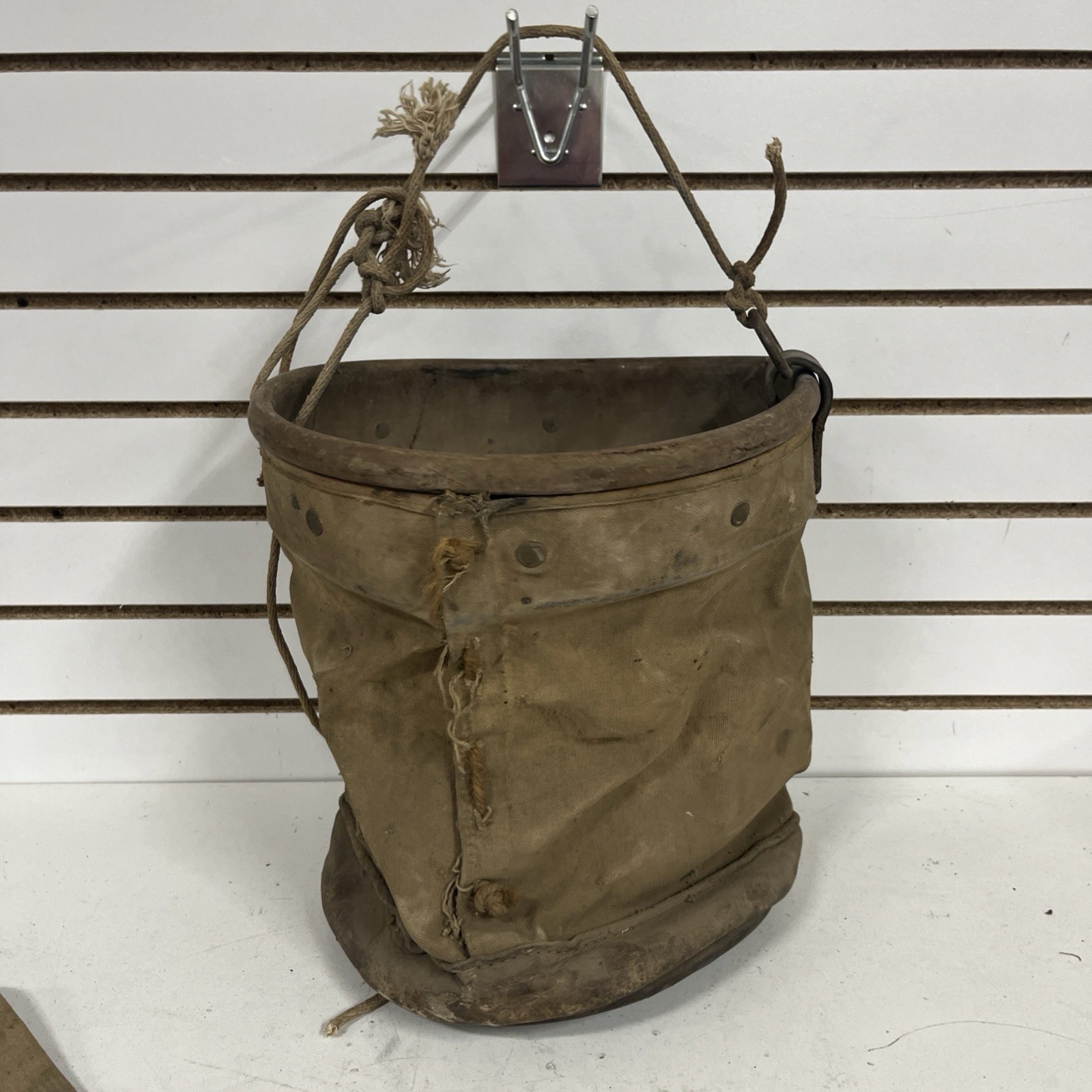Tools Canvas Lineman Bag Bucket Straight Wall 14″ Rope Handle