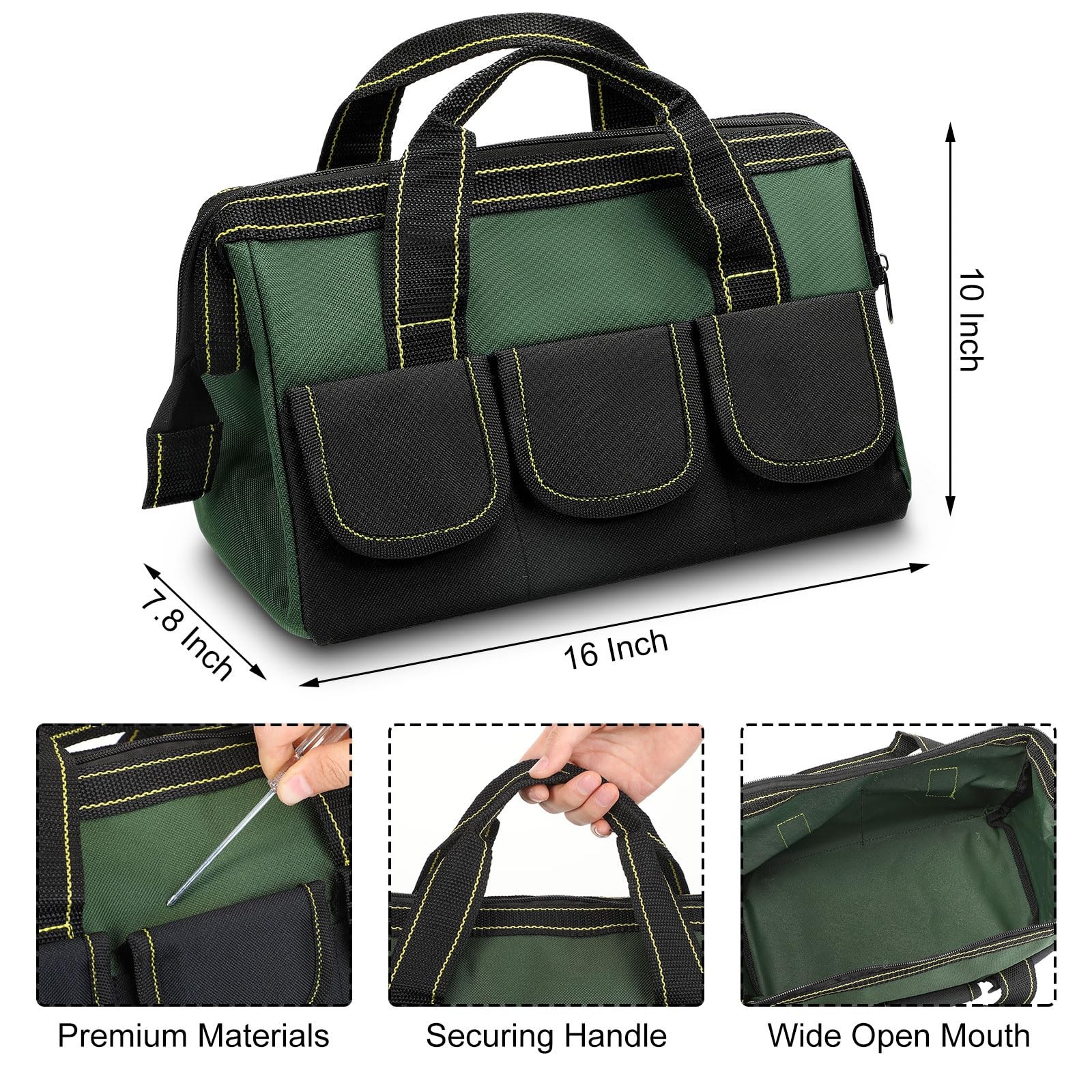 Silkfly 6 Pcs Tool Bag For Men Women Heavy Duty Tool Tote Waterproof Hard