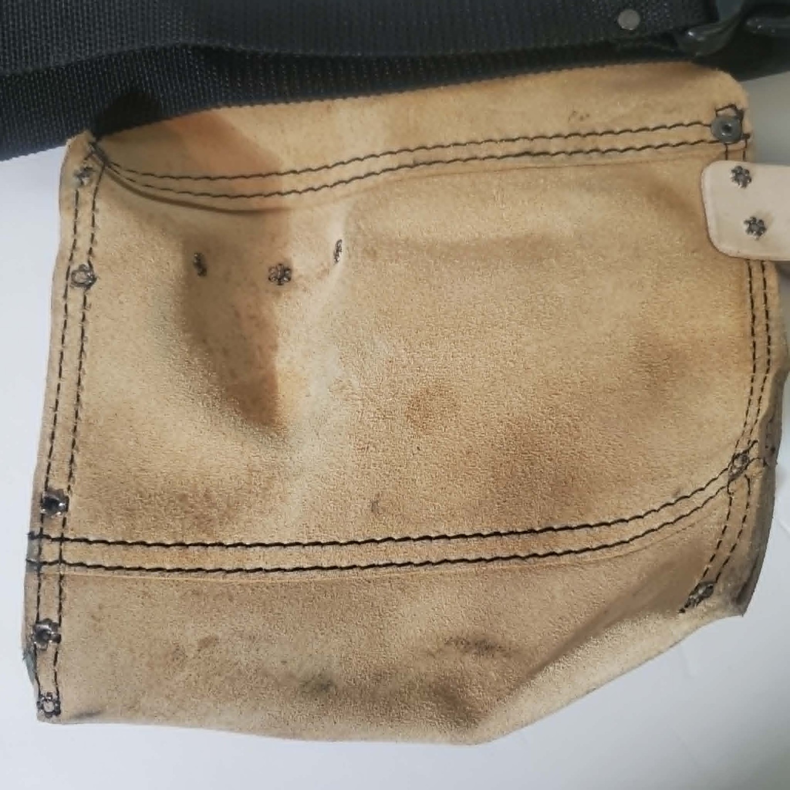 Kobalt Suede Nail and Tool Bag with Poly Web Belt