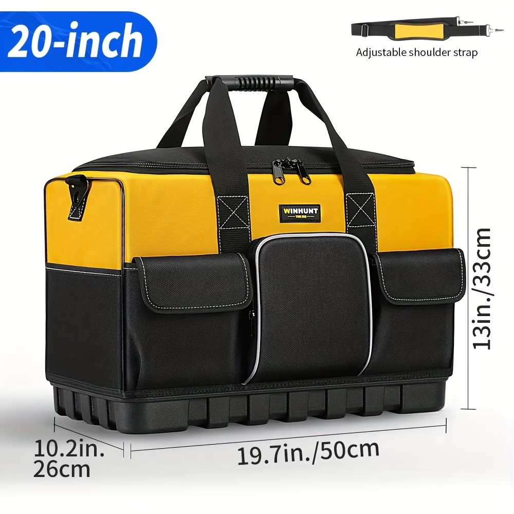 20″ Heavy-Duty Tool Bag, 16-Pocket Portable Empty Toolbox Organizer Storage