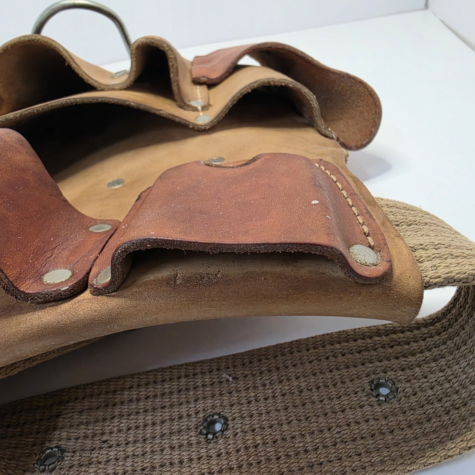 Vintage Nicholas Leather Tool Pouch Made In USA McGuire Heavy Duty 403 823