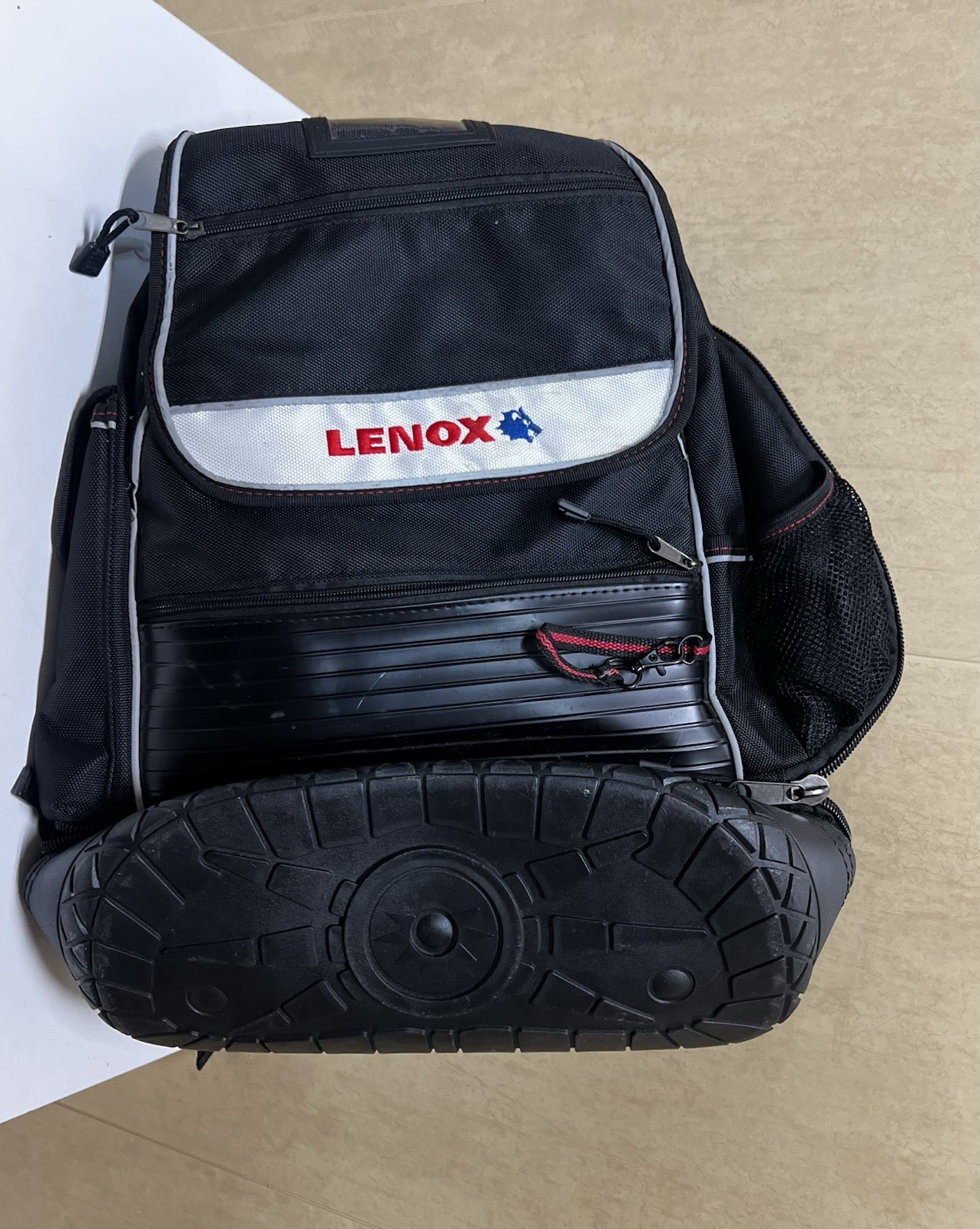 Lenox Tool Bag Backpack Multi Pocket Black Ballistic Nylon Rugged Heavy Duty
