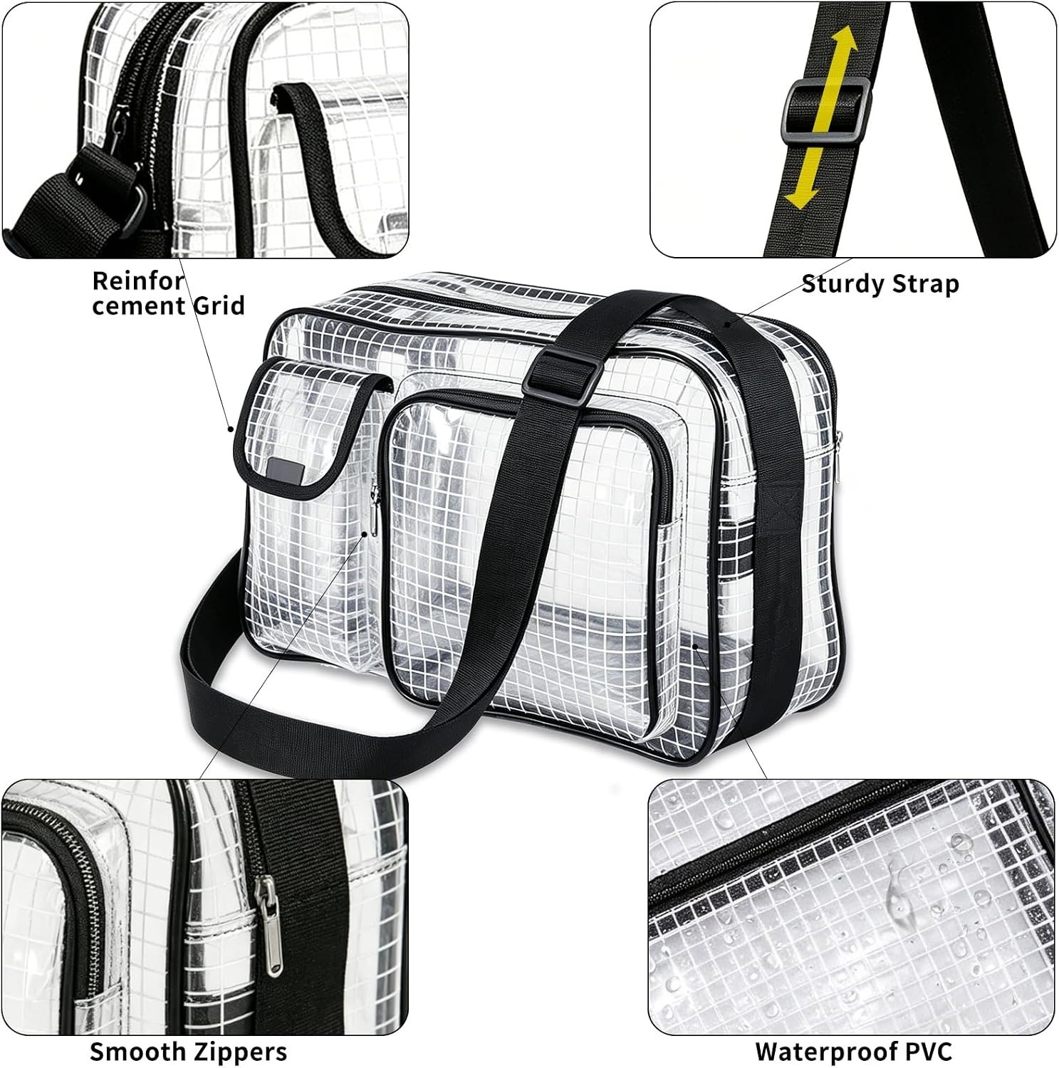 Anti-Static Cleanroom Engineer Bag（Fabric Shoulder Straps, 3 Pockets）- 13.8 I…