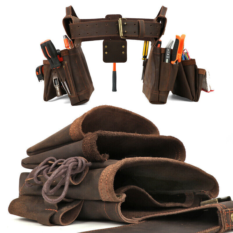 Leather Carpenter Framer Tool Organizer Belt/Pouch/Bag/Holder Carrying