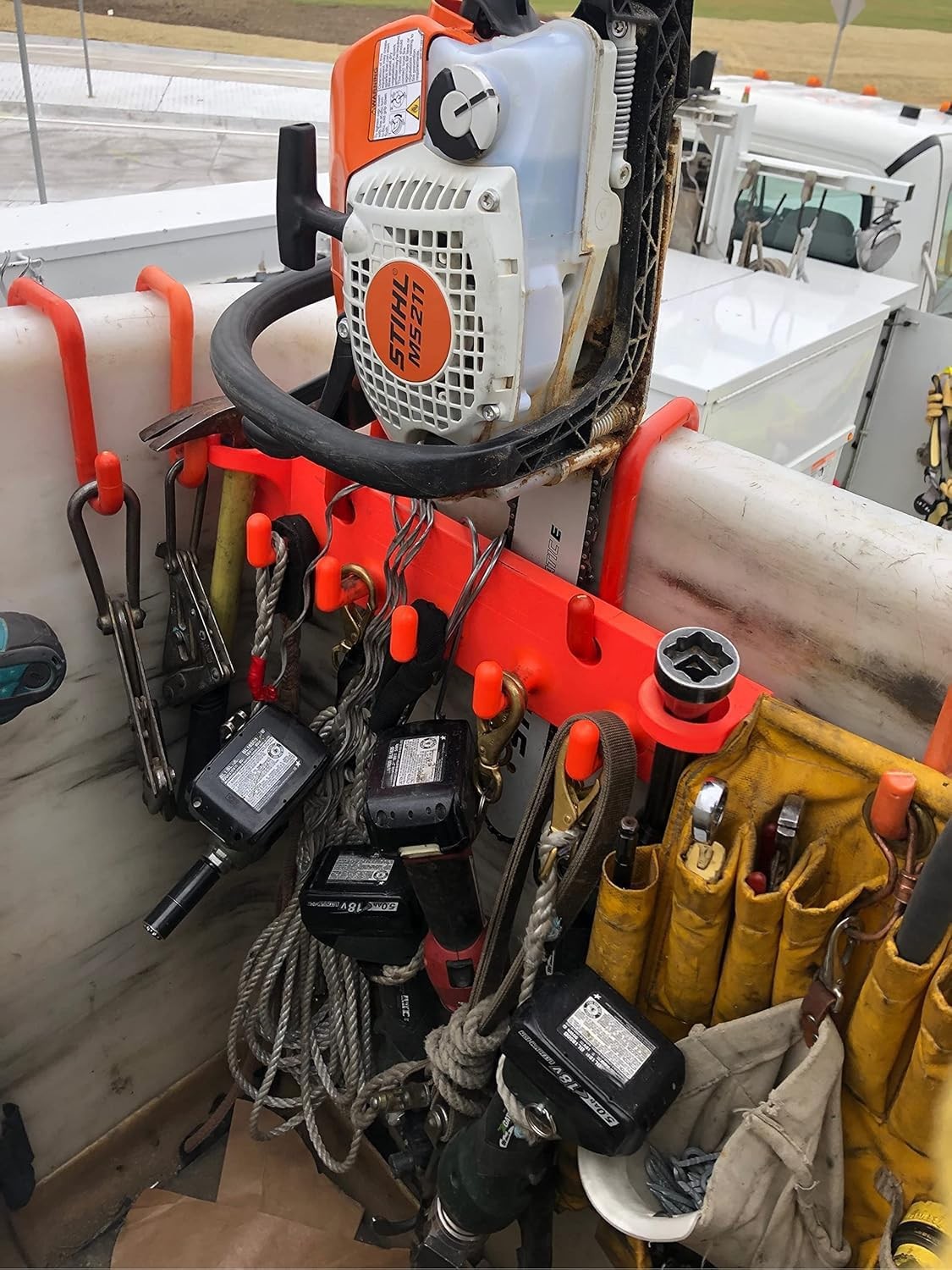The Big Rack Bucket Truck Tool Organizer and Lineman Tool Board (Bucket Hooks…