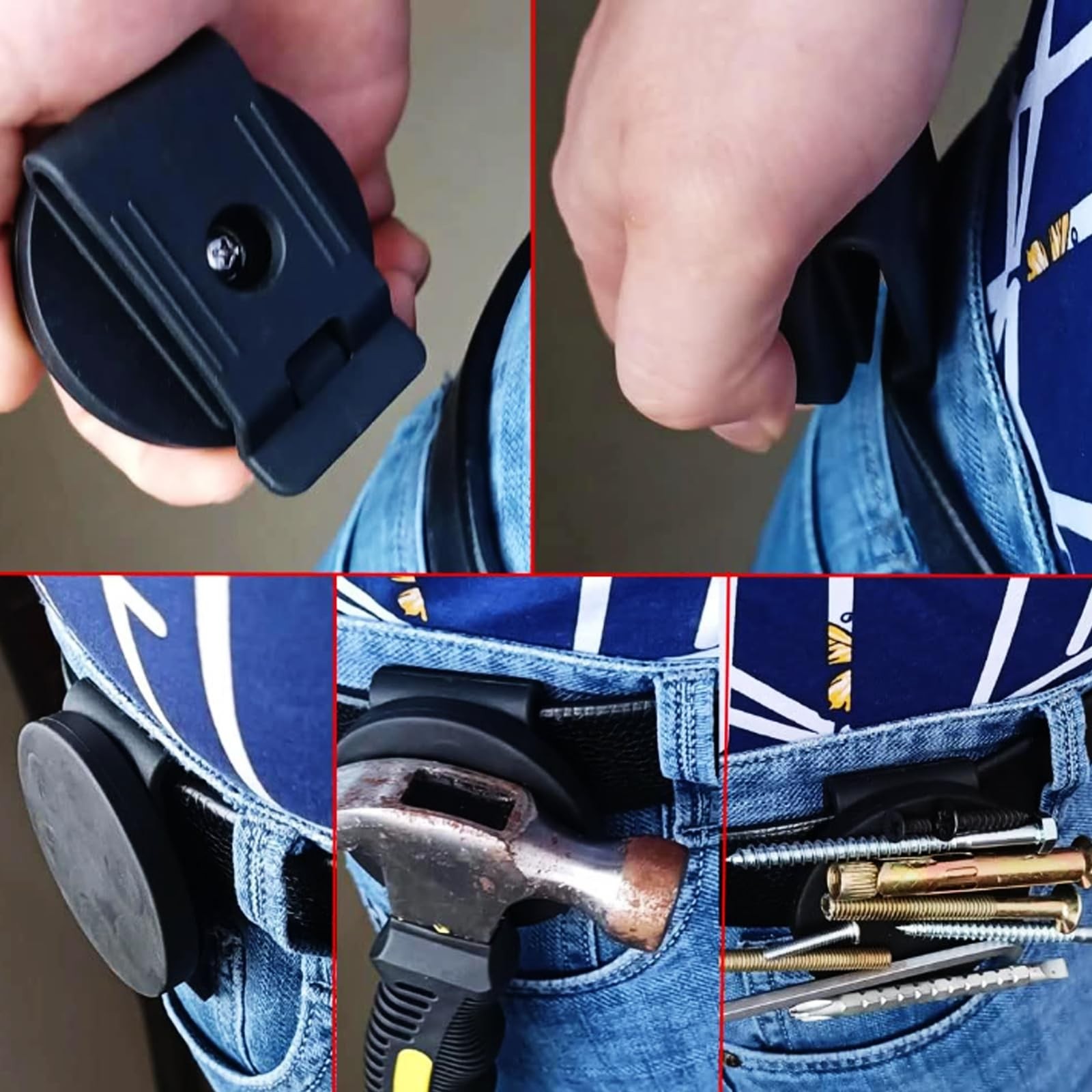 Magnetic Belt Clip Magnetic Screw Holder Men Tool Belt for Screws Nails Screw…