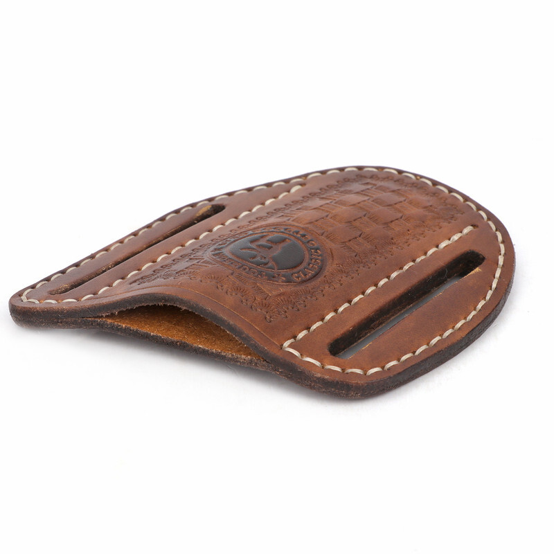 TOURBON Leather Mini Pockets Folding Knife Belt Pouch Tool Carry Sheath Cover US