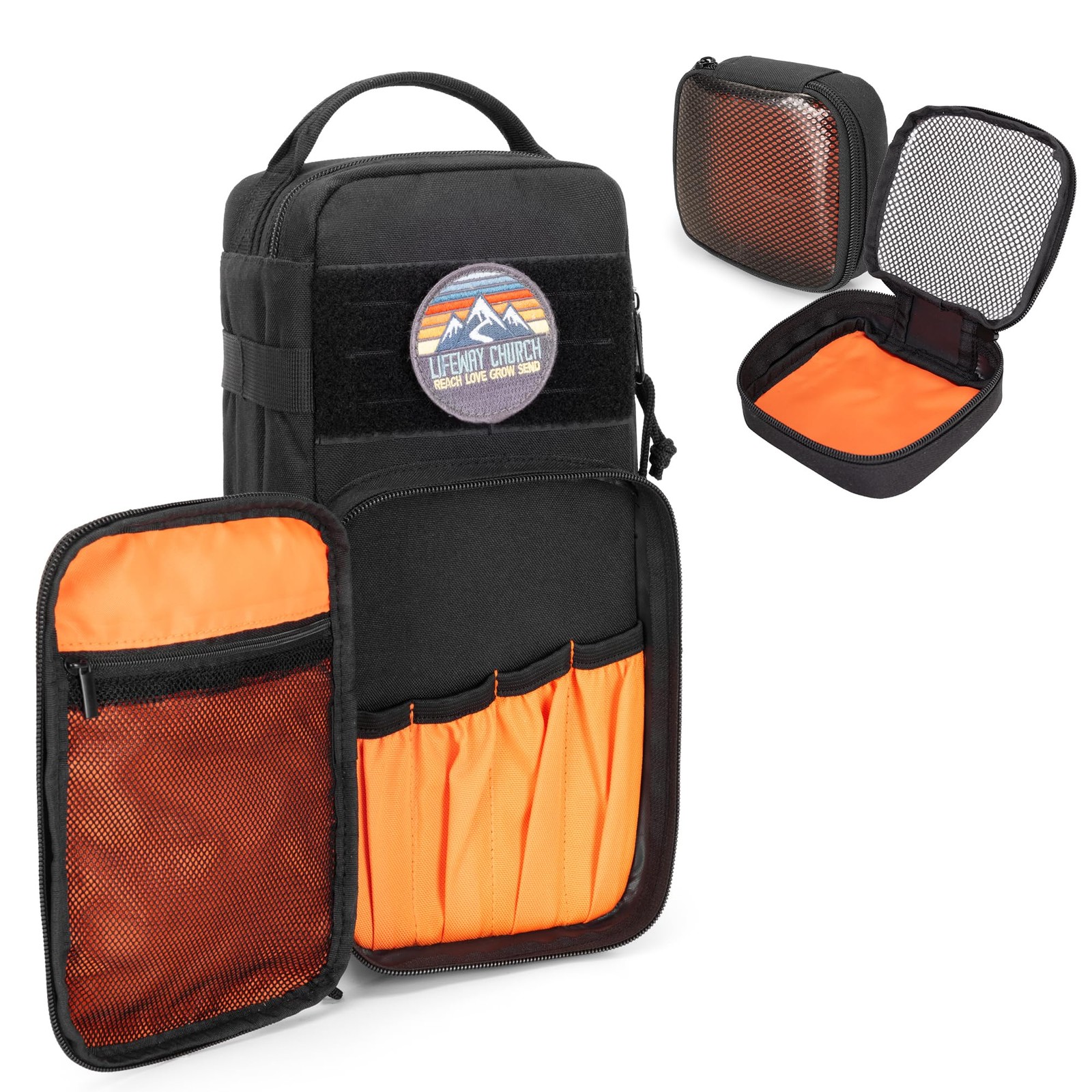 Heavy Duty Small Tool Bag Storage with 2 Zipper Pouches, Multi-functional Tac…