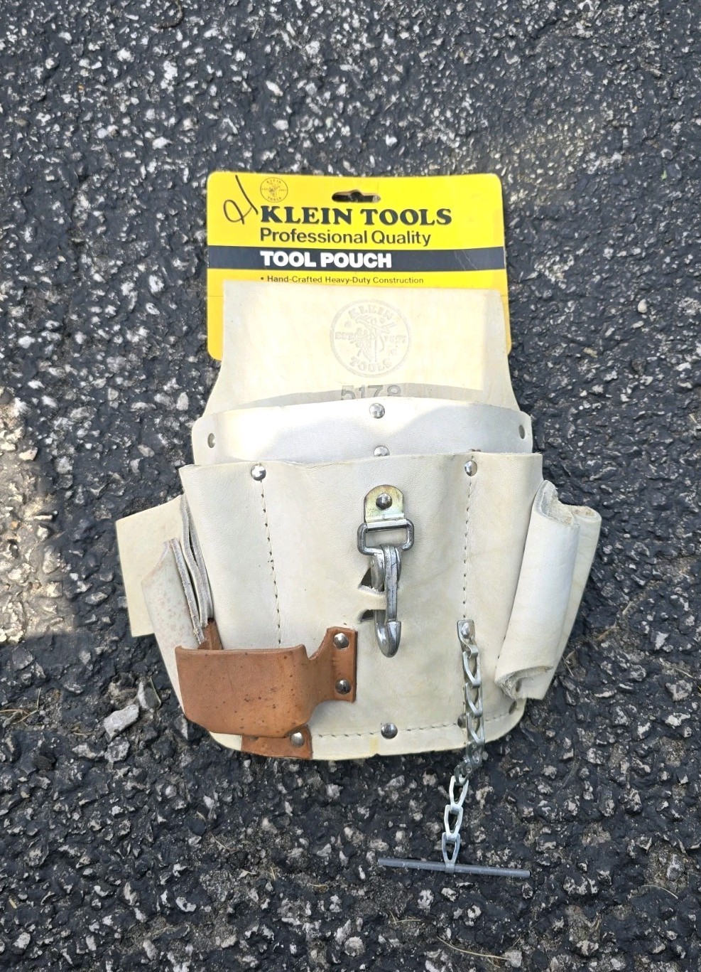 Klein Tools 5178 Leather Tool Pouch USA Electrician Belt Holster Vintage