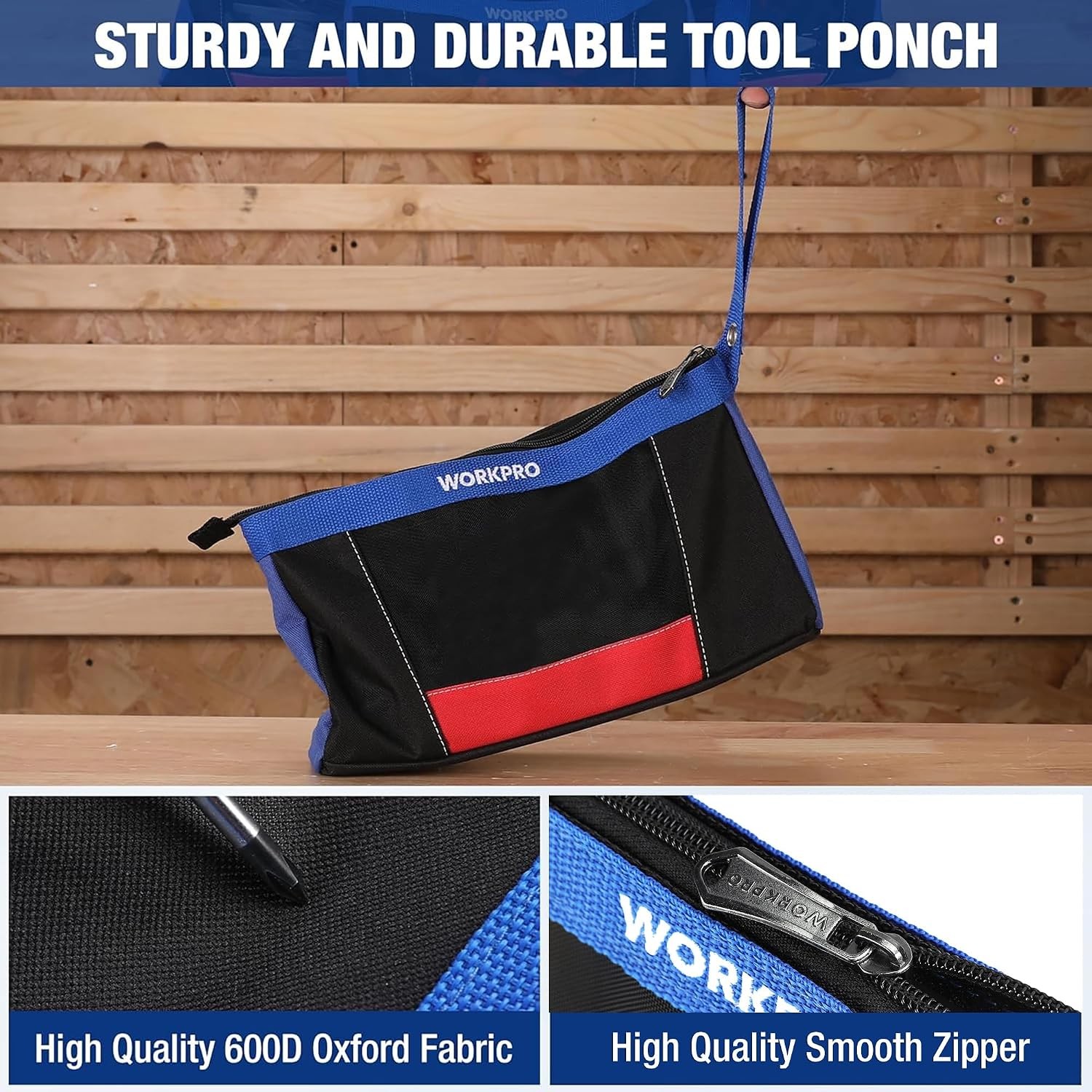 12 Inch Zipper Tool Bag Organizer Pouches 2 Pack Mesh Window Tool Storage Bag