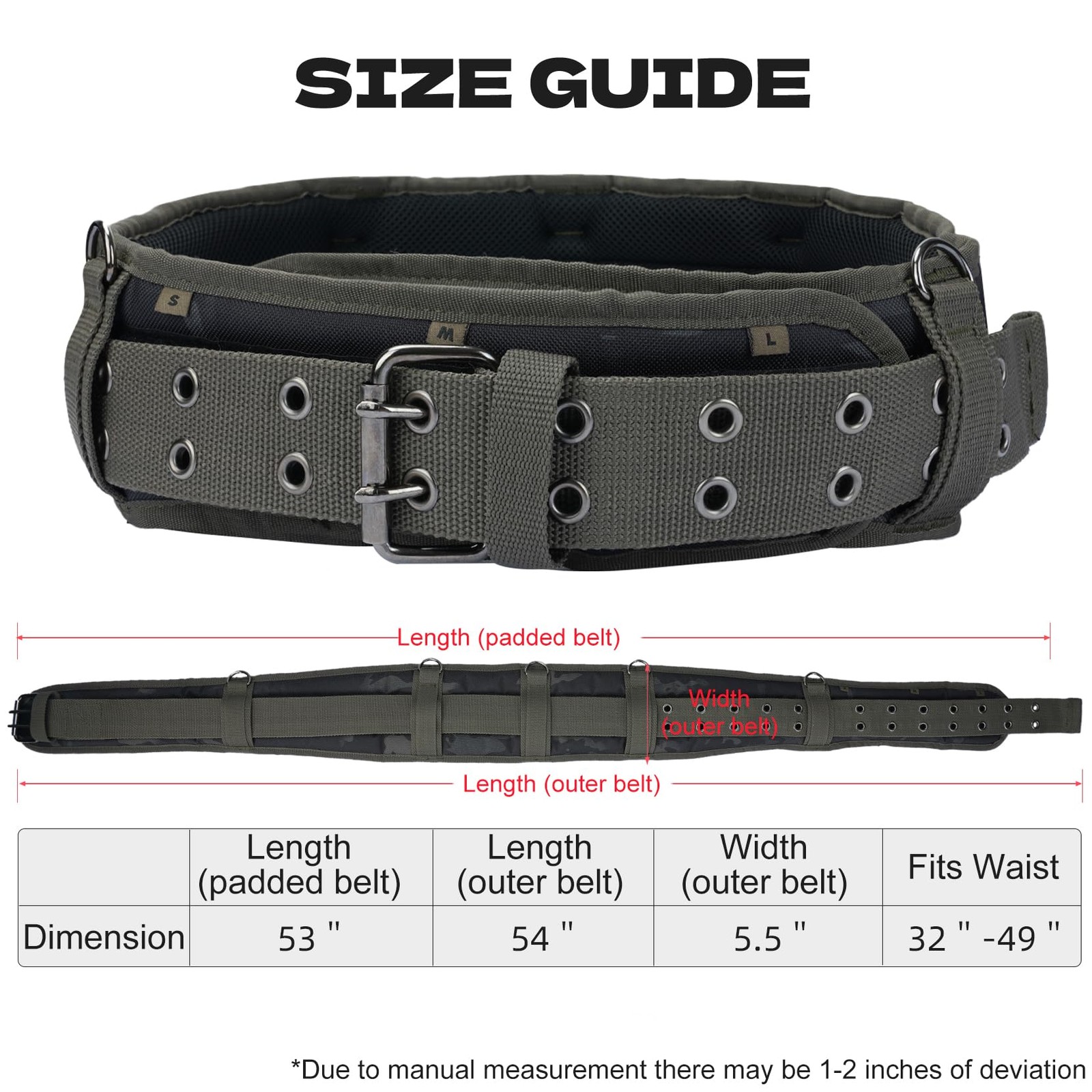 Camo Tool Belt with Suspenders Camouflage Tool Pouch Organizer Supenders Fram…