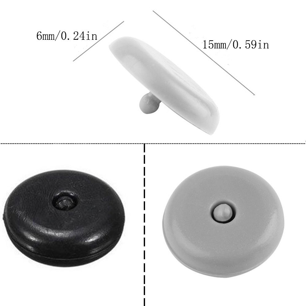 Y-Axis 5 x Seat Belt Button Buckle Clip Stop – Universal Fit Grey-5-Set
