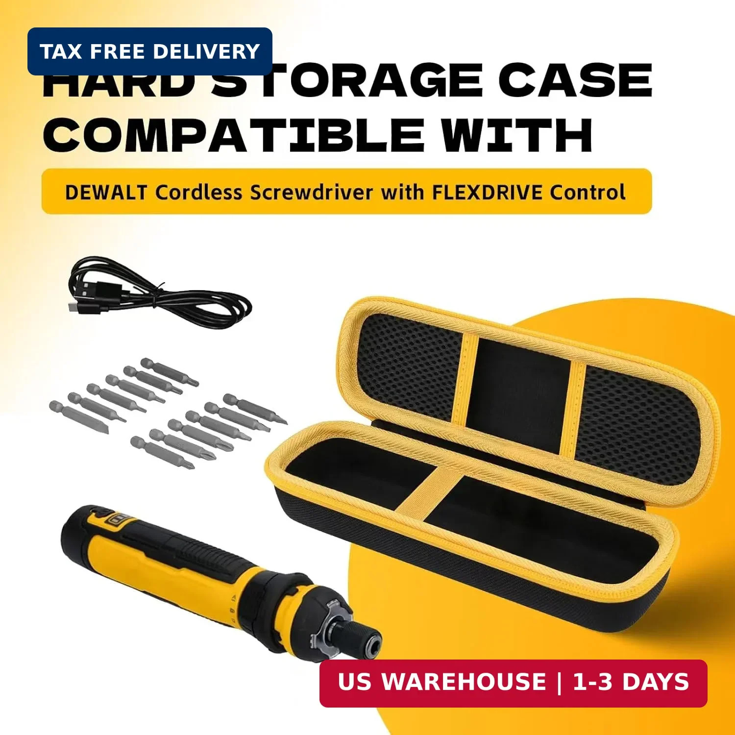 Case for DEWALT DWHT66719 4V Cordless Screwdriver, Hard EVA Protective Carrying