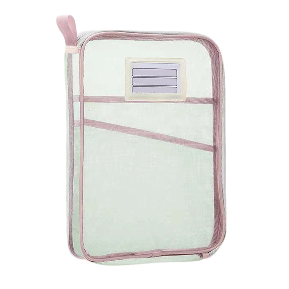 Easy To Clean For Office For Travel Transparent Mesh Bag Zippered File Case