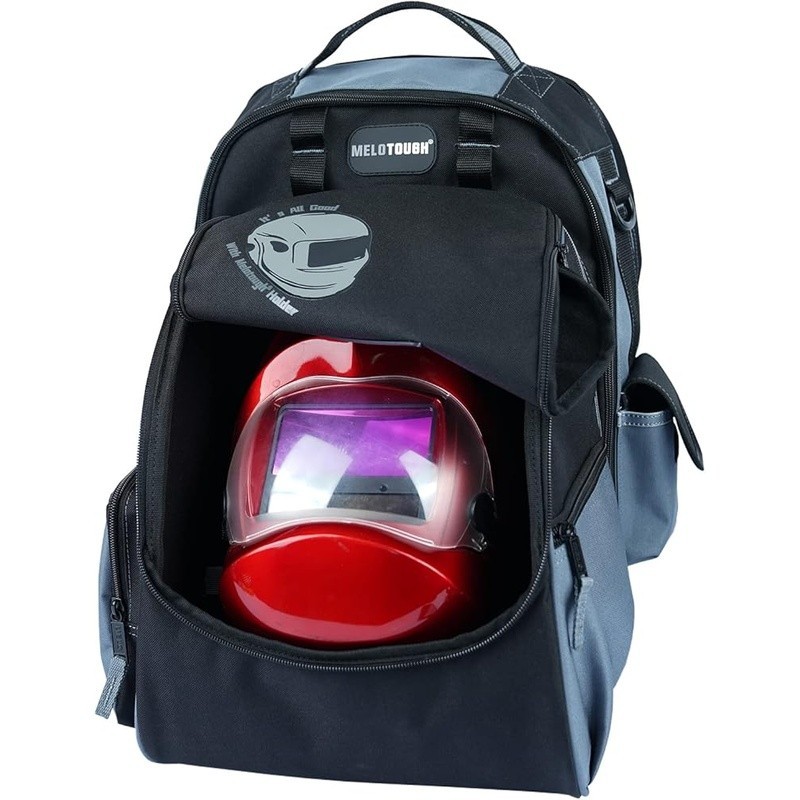 Large Capacity Detachable Welding Bag W/ Helmet Storage Durable Military Fabric