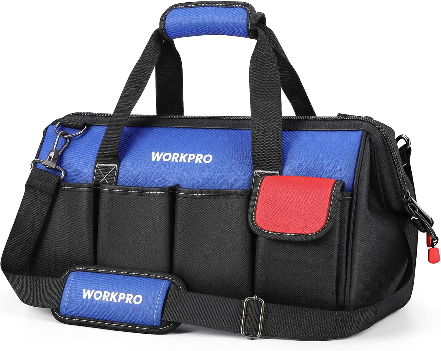 18-Inch Close Top Wide Mouth Storage Tool Bag with Adjustable Shoulder Strap