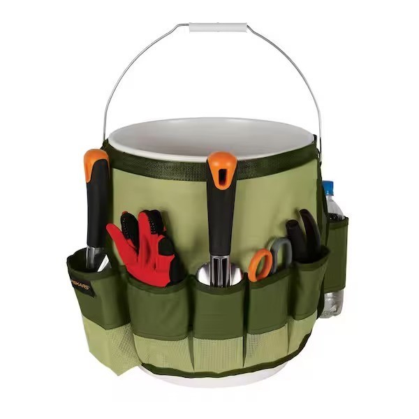 Fiskars 5 Gal. Garden Bucket Caddy (Bucket and Tools Not Included) Easy to Clean