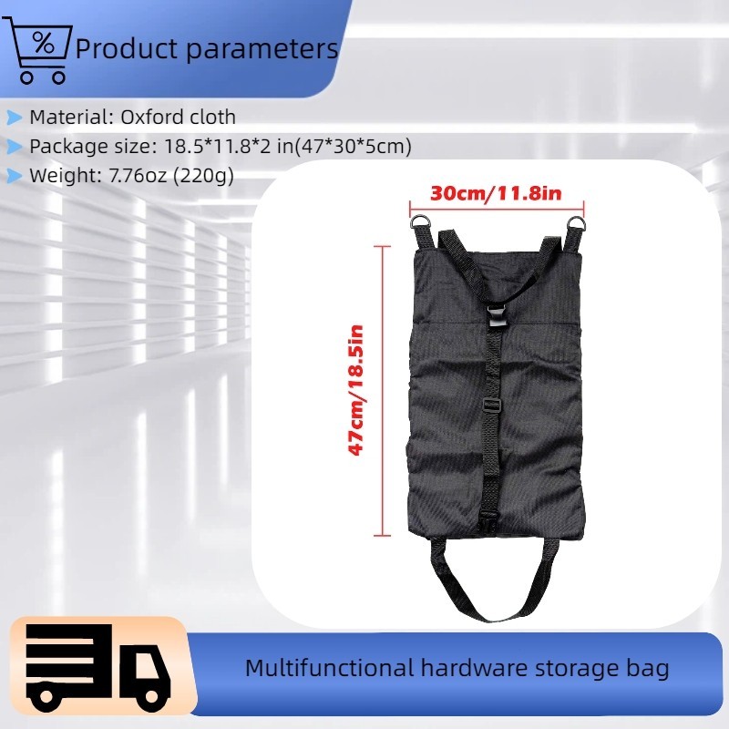 Multi-functional Black Suspended Hardware Tool Waterproof Storage Bag