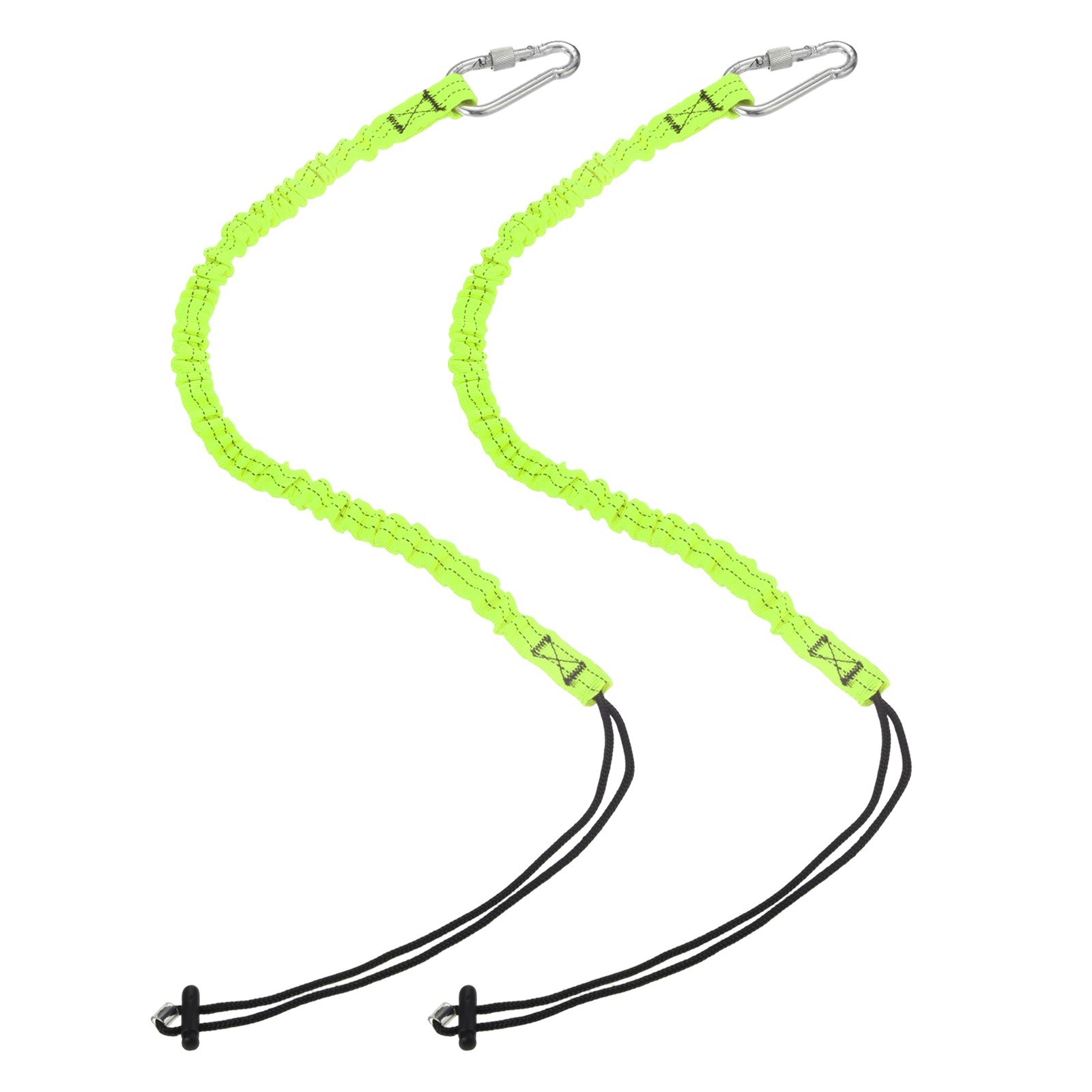 Tool Lanyard with Spiral Hook and Loop End (10kg/22lb), (Green,2 Pcs)