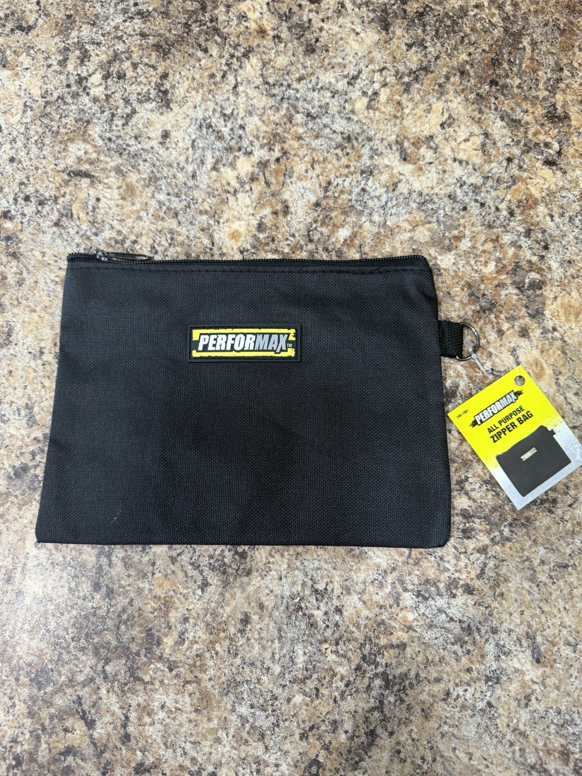 Performax All Purpose 8” X 6.5” Black Zipper Pouch