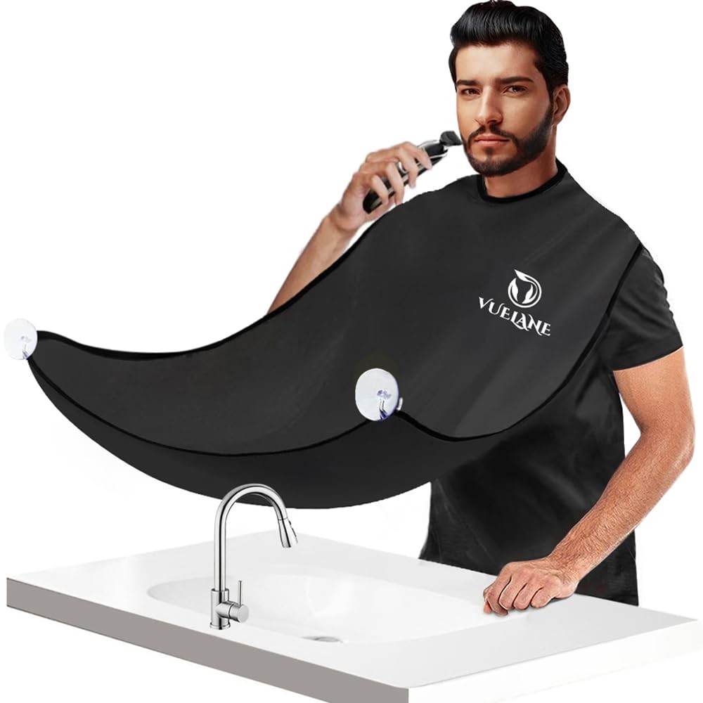 Beard Bib Beard Apron, Beard Bib Hair Catcher for Men Shaving, Non-Stick Bear…