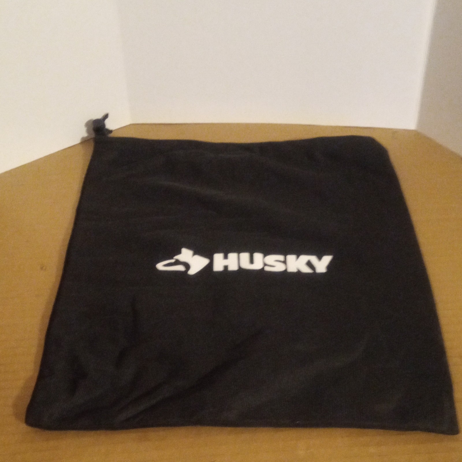 Husky Black Fabric Small Drawstring Tool Bag Pouch w Handle, 1 Item