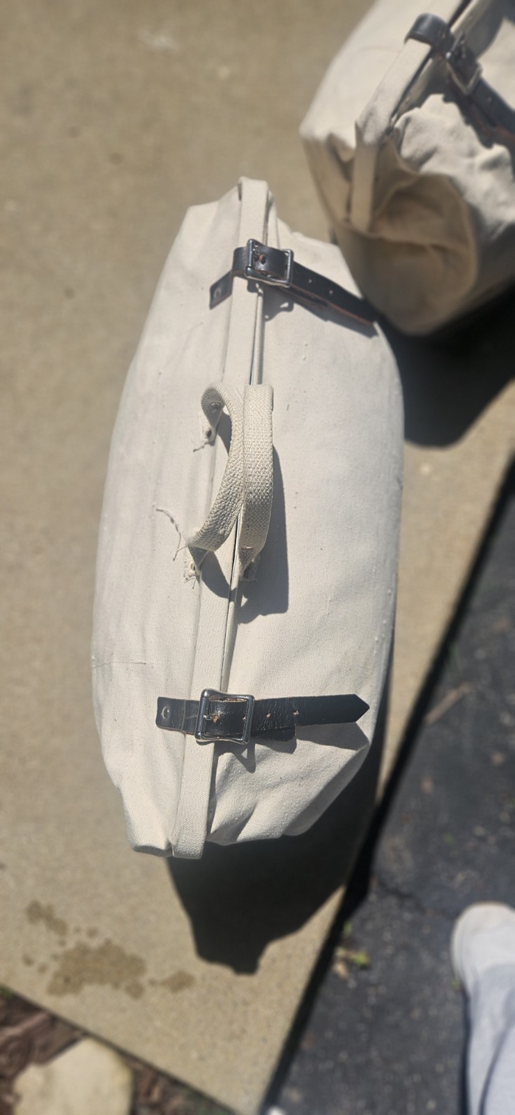 Vtg, Set/2 Huge Canvas LINEMAN UTILITY RIVETED TOOL BAGS, A TRUE FIND,Boat Totes