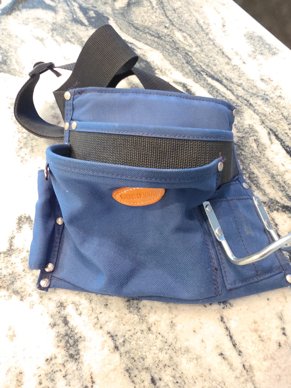 DuroLite Canvas Tool Belt Pouch Multi-Pocket Blue Work Apron – Excellent…