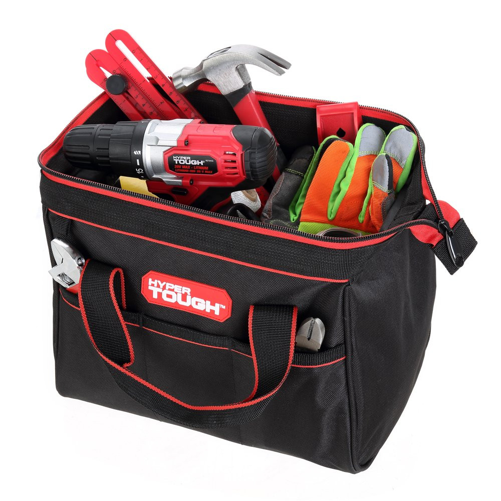 Polyester Tool Bag with Full-Length Zipper and Double Strap Carry Handle