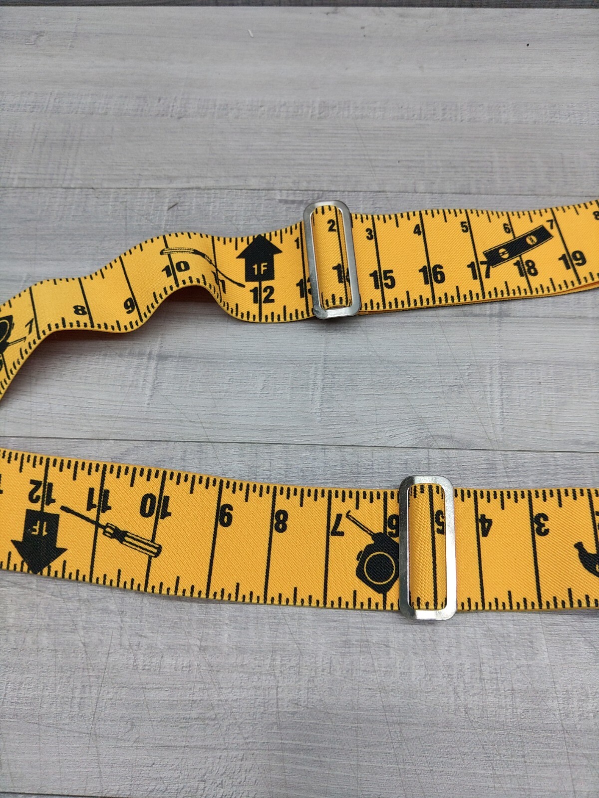 CLC Construction Suspenders Custom Leather Craft Heavy Duty Ruler Print 2” Wide