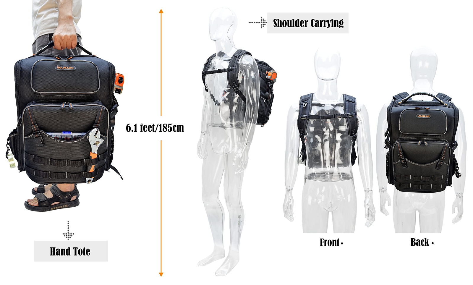 Fullopen Tool Backpack Tool Bag Backpack Tool Backpack Bag Tool Back Pack Tool B