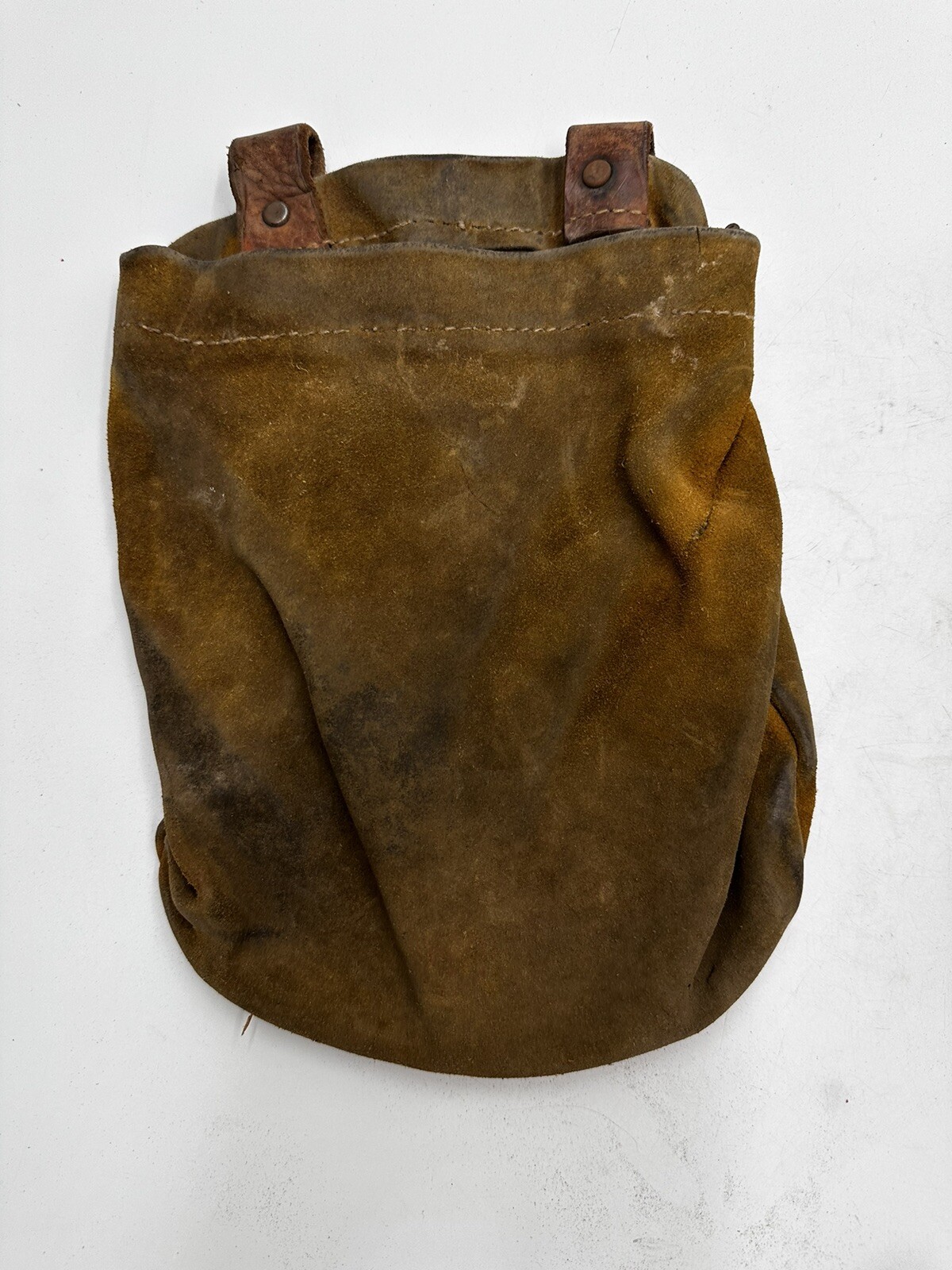 Vintage Leather Tool Belt Pouch Used Lot Of 2 Handmade