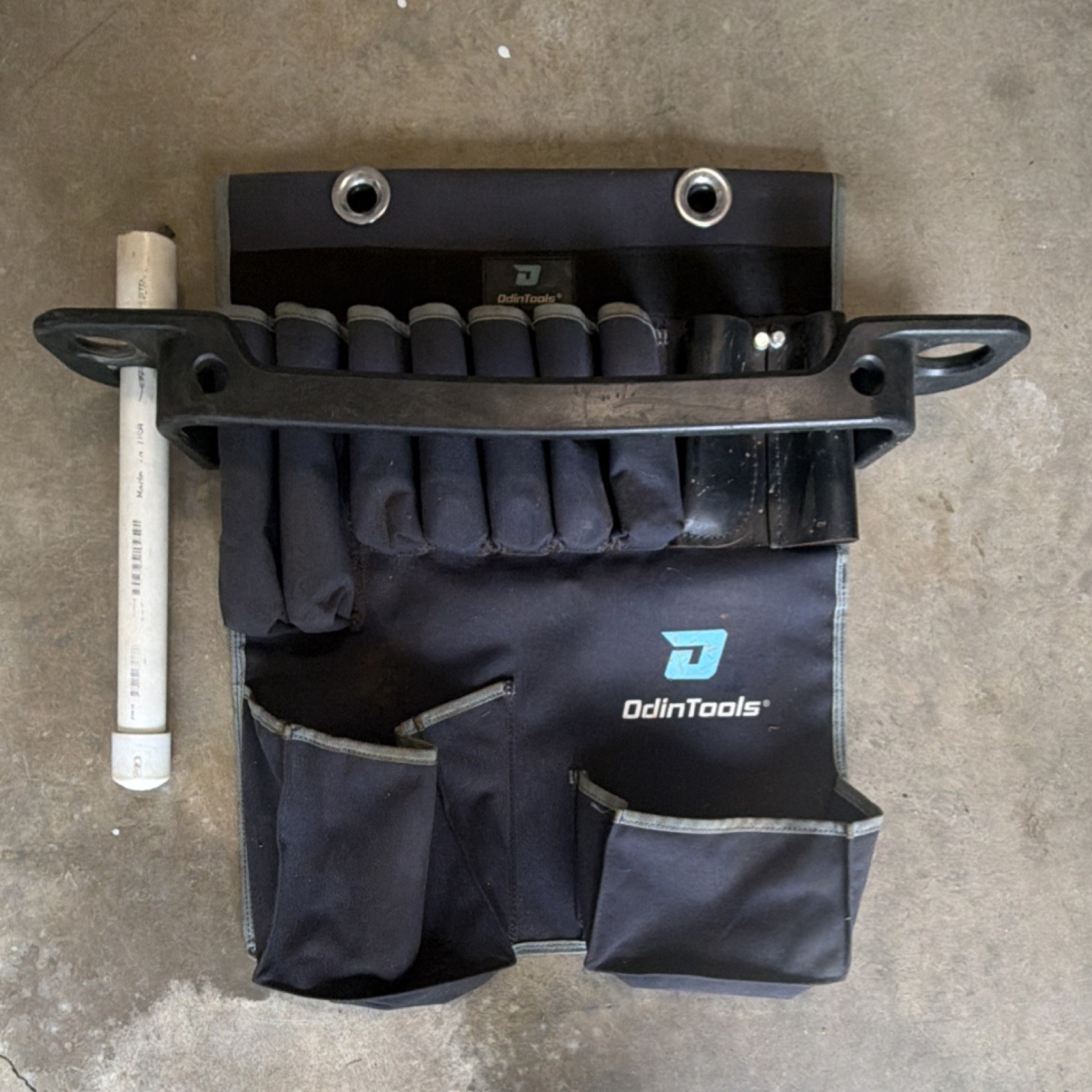 OdinTools Multiple Pocket Tool Pouch, Black Fabric Tool Bag Holder
