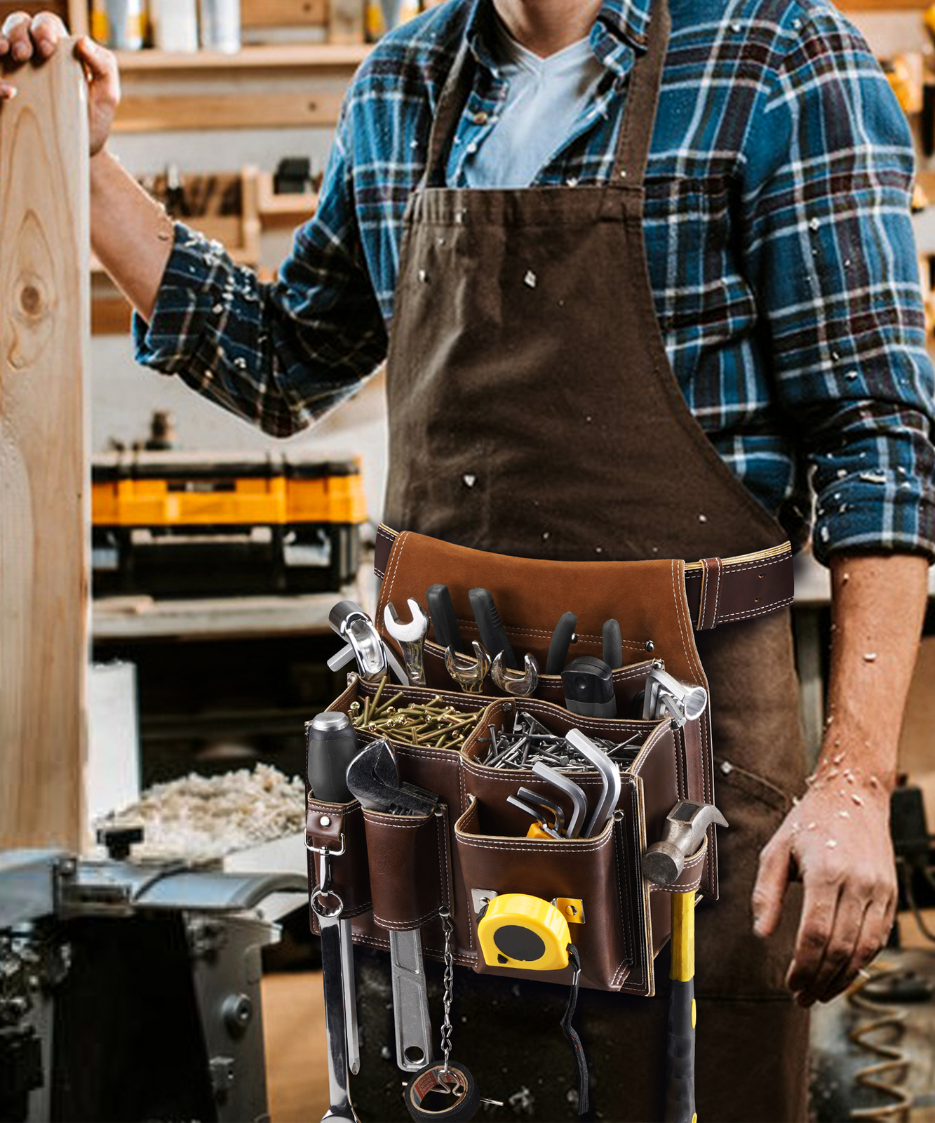 Heavy Duty Waist Belt Tool Pouch Bag Electricians Work Pouch With Adjust Belt