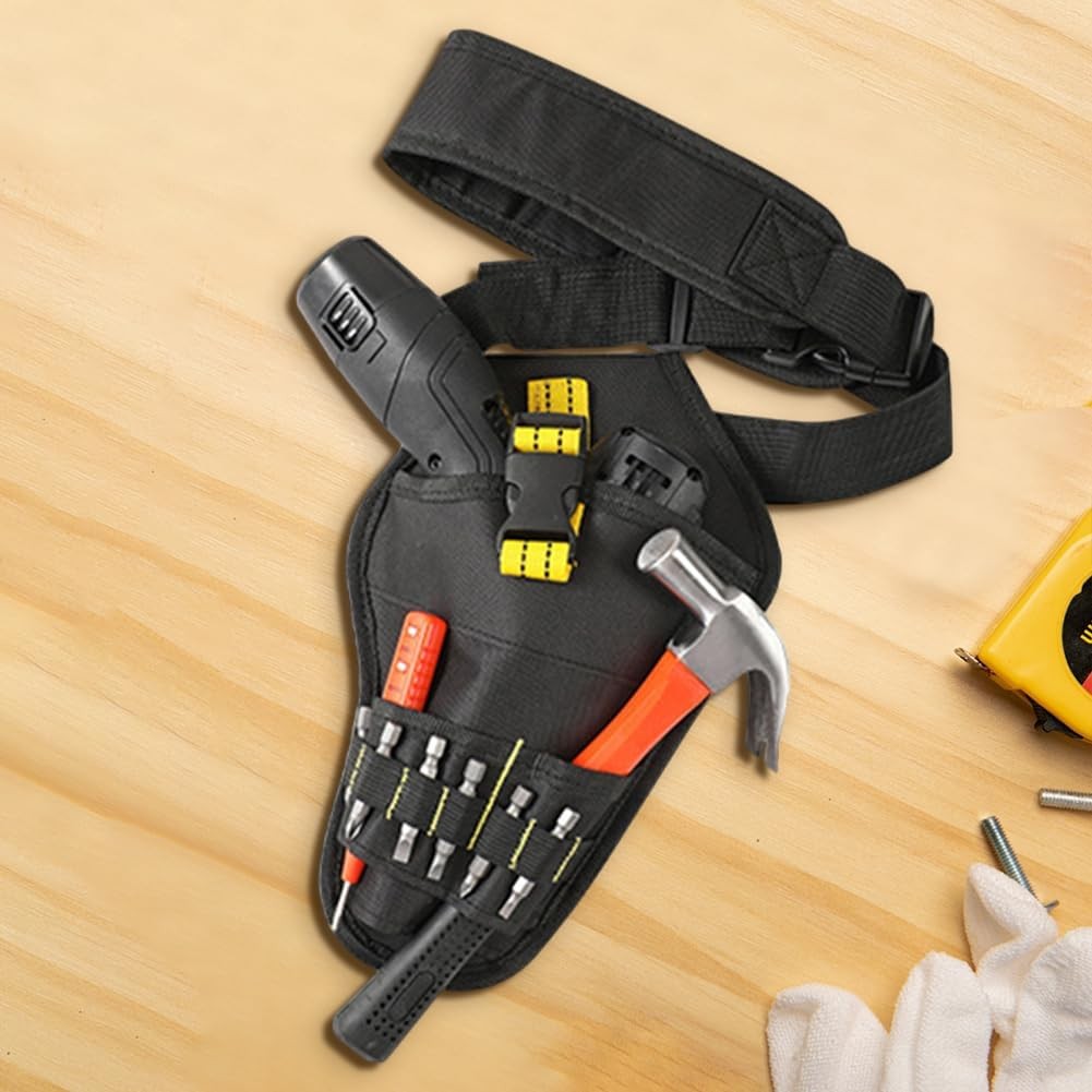 Heavy Duty Drill Holster Impact Driver Tool Bag Belt Pouch Cordless Drill Bit