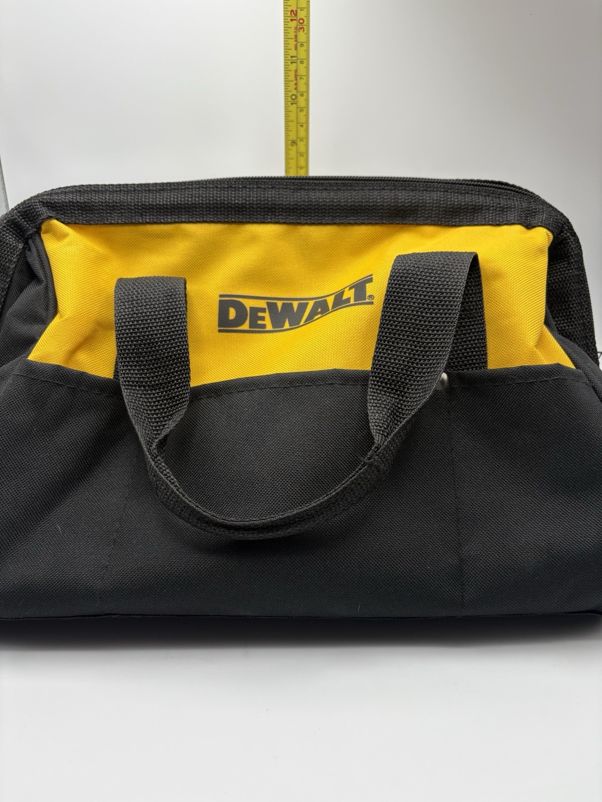 Dewalt Tool Bag 13” Yellow & Black Zipper Handles