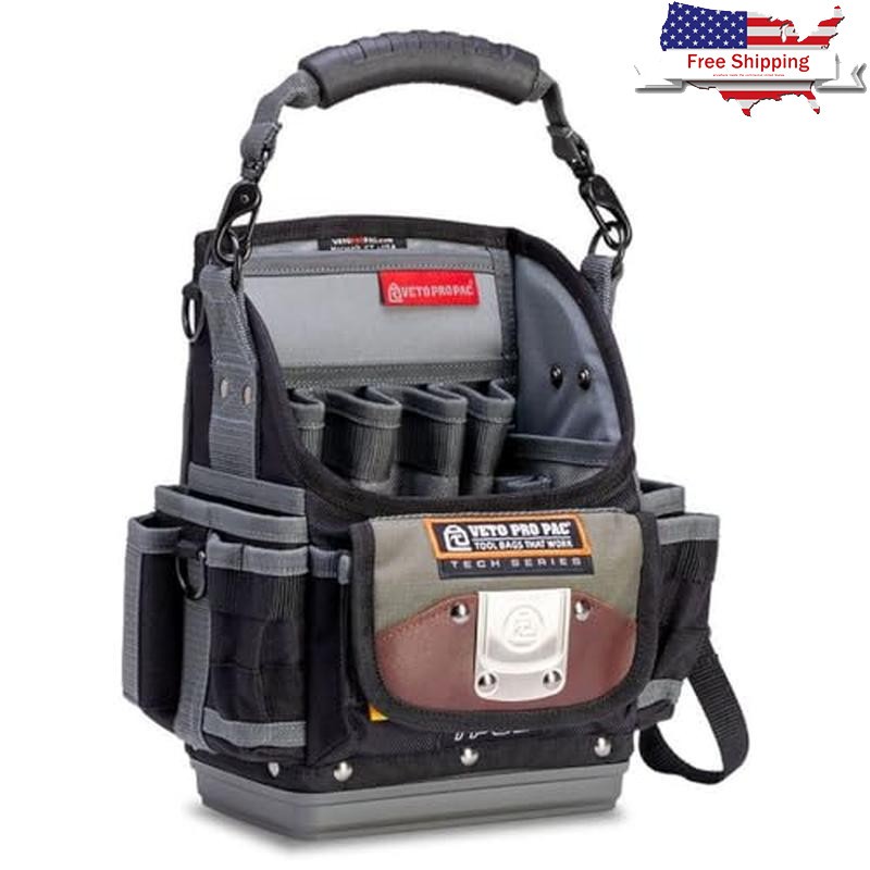 Open Top Tool Pouch 14 Pockets Waterproof Tarpaulin Customizable Tool Panel New